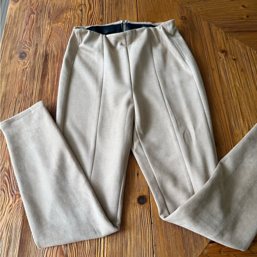 Women’s Imitation Suede Tan Skinny Pants Leggings
